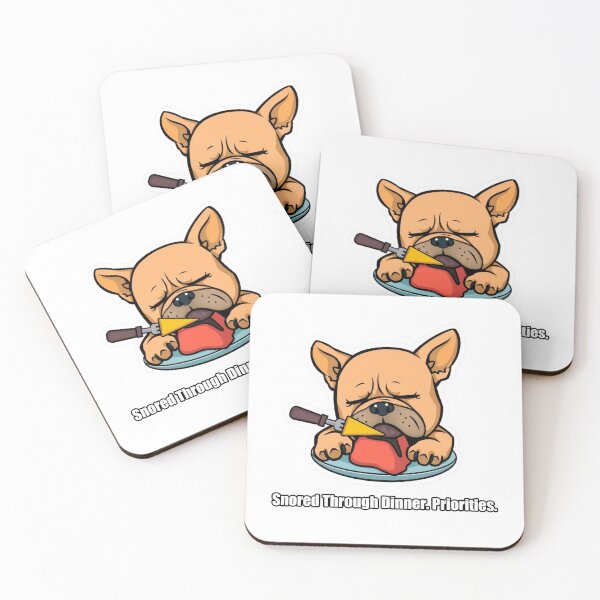 Item preview, French Bulldog - Snored Through Dinner Priorities - Funny Frenchie Gift designed and sold by pawdrops.