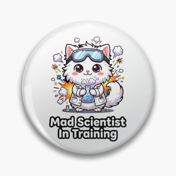 Item preview, Mad Scientist In Training – Funny Kawaii Cat Scientist Meme designed and sold by Wennity.