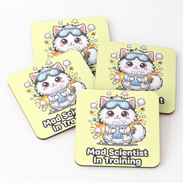 Item preview, Mad Scientist In Training – Funny Kawaii Cat Scientist Meme designed and sold by Wennity.