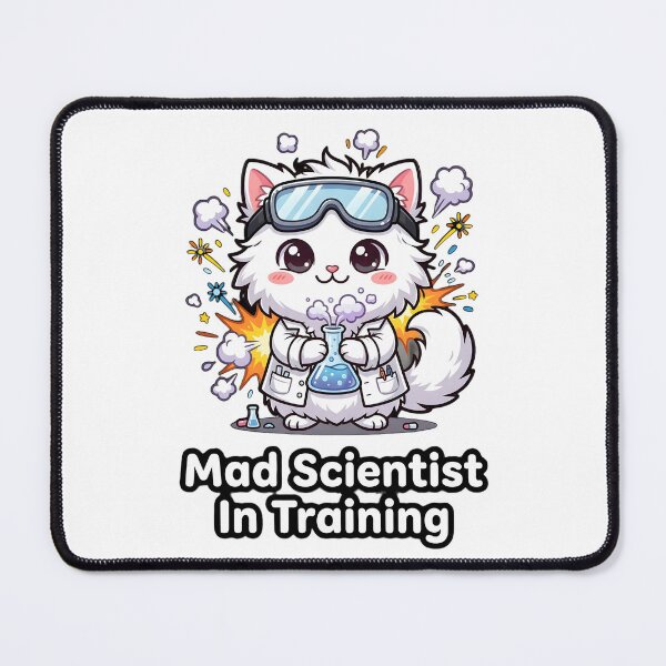 Item preview, Mad Scientist In Training – Funny Kawaii Cat Scientist Meme designed and sold by Wennity.