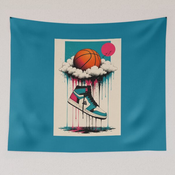 Item preview, Basketball - melting art designed and sold by AcornAndPebble.