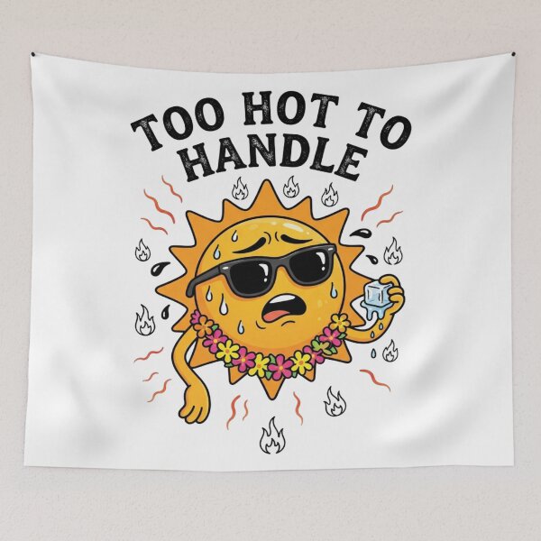 Item preview, Too Hot To Handle Funny Summer Sun Cartoon  Cute Sunshine Vacation designed and sold by yanderedev.
