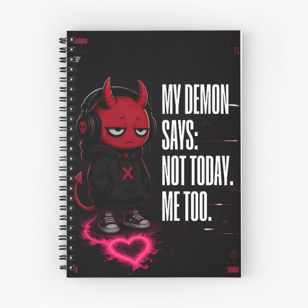Item preview, My Demon Says Not Today – Funny Dark Cartoon designed and sold by SchoolMood.
