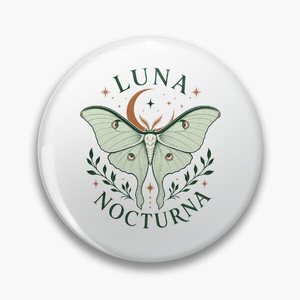 Item preview, Luna Nocturna Moth Celestial Moon Night Insect designed and sold by AntiqueImages.