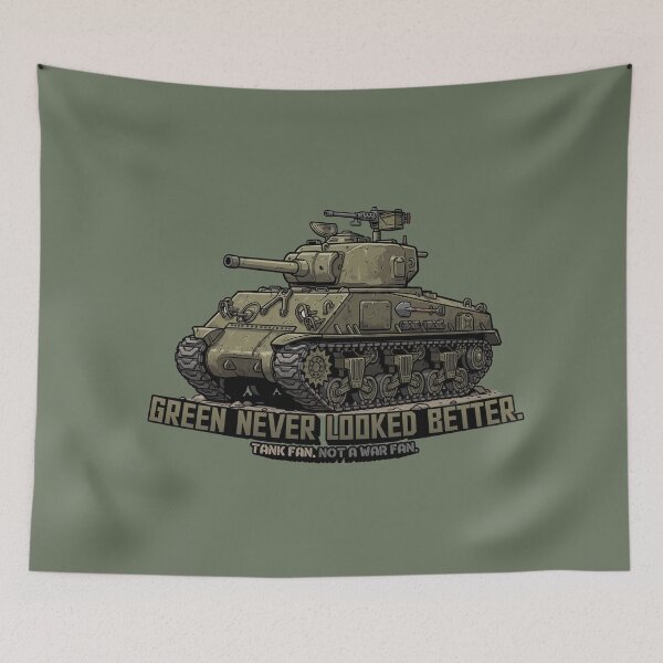 Item preview, Sherman Tank – Green Never Looked Better designed and sold by IDGY_de.
