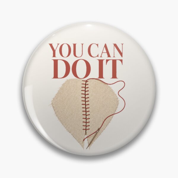 Item preview, You Can Do It Stitched Heart designed and sold by PunchDrop.