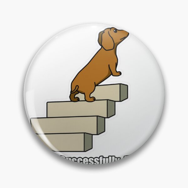 Aperçu de l'œuvre Dachshund - Staired Successfully Big News - Funny Dachshund Gift créée et vendue par pawdrops.