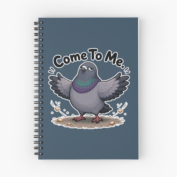 Item preview, Come To Me Funny Pigeon Summoning Bread Cartoon Sticker designed and sold by SimplePoDesign.