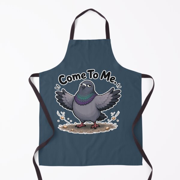 Item preview, Come To Me Funny Pigeon Summoning Bread Cartoon Sticker designed and sold by SimplePoDesign.