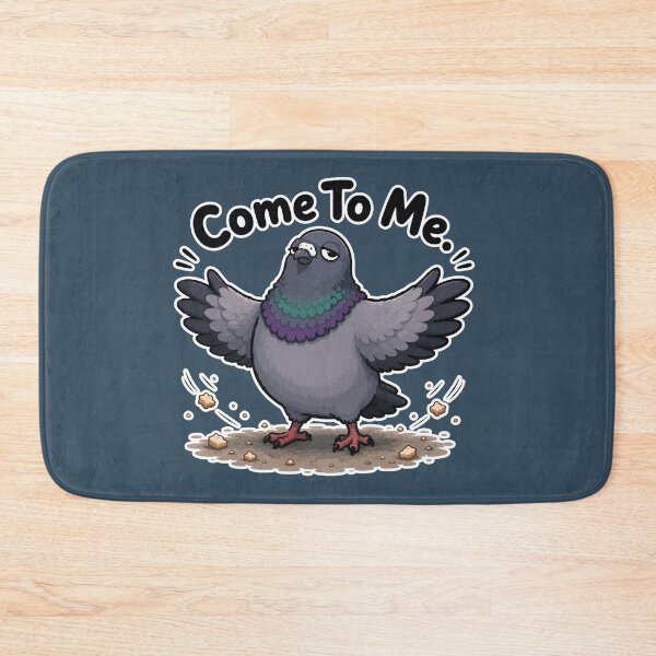 Item preview, Come To Me Funny Pigeon Summoning Bread Cartoon Sticker designed and sold by SimplePoDesign.