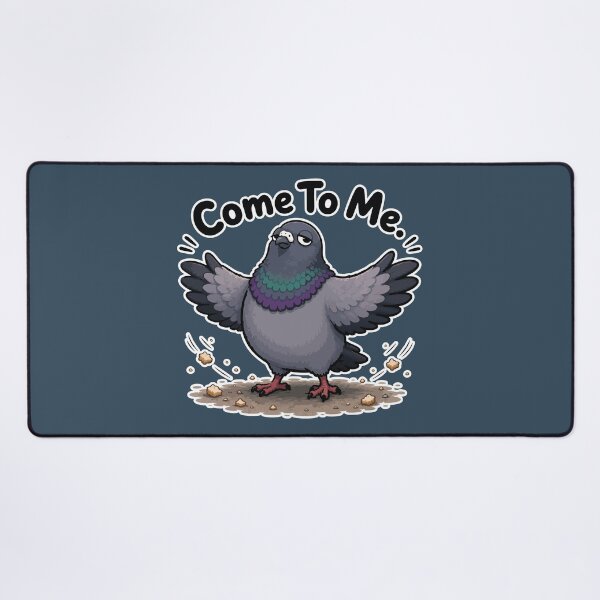Item preview, Come To Me Funny Pigeon Summoning Bread Cartoon Sticker designed and sold by SimplePoDesign.