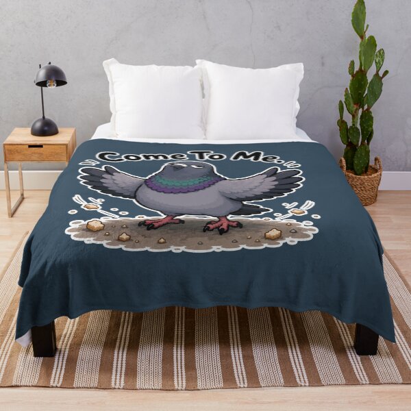 Item preview, Come To Me Funny Pigeon Summoning Bread Cartoon Sticker designed and sold by SimplePoDesign.