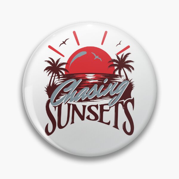 Item preview, Chasing Sunsets Distressed Vintage Florida Vacation Palm Tree Art designed and sold by illeN-Art-World.