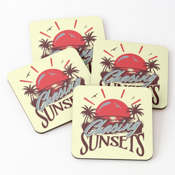 Item preview, Chasing Sunsets Distressed Vintage Florida Vacation Palm Tree Art designed and sold by illeN-Art-World.