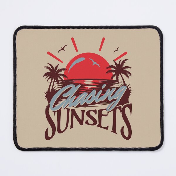 Item preview, Chasing Sunsets Distressed Vintage Florida Vacation Palm Tree Art designed and sold by illeN-Art-World.