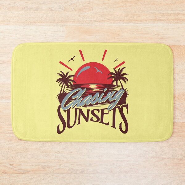 Item preview, Chasing Sunsets Distressed Vintage Florida Vacation Palm Tree Art designed and sold by illeN-Art-World.