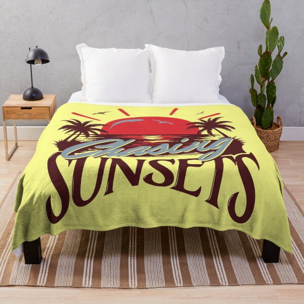 Item preview, Chasing Sunsets Distressed Vintage Florida Vacation Palm Tree Art designed and sold by illeN-Art-World.