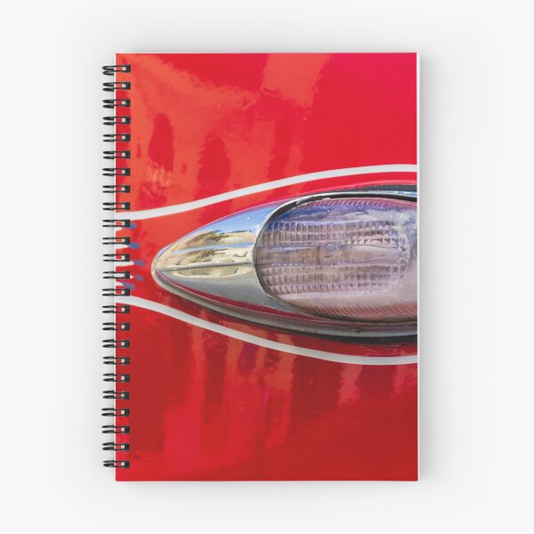 Item preview, Vintage Red Car Close-Up Showing Chrome Side Marker, Pinstripe Detail and Glossy Custom Paint designed and sold by Nmallia.