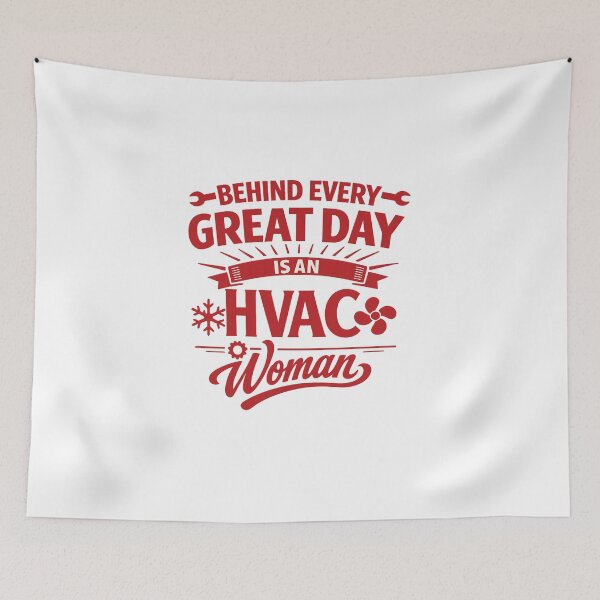 Item preview, HVAC Woman Pride - Behind Every Great Day HVAC Tech Design designed and sold by FrozenHeat97.