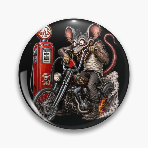 Item preview, Monster Rat Biker Gas Station Chopper Art designed and sold by hobrath.