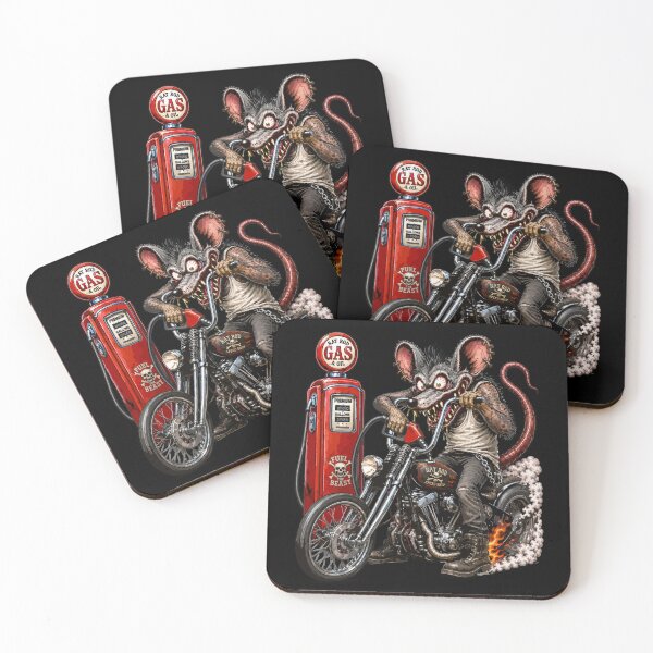 Item preview, Monster Rat Biker Gas Station Chopper Art designed and sold by hobrath.