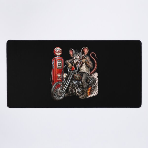 Item preview, Monster Rat Biker Gas Station Chopper Art designed and sold by hobrath.