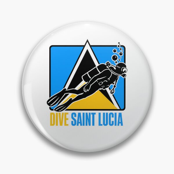 Item preview, Saint Lucia Shark Dive Flag Caribbean Scuba Diver designed and sold by scicilysimonee.