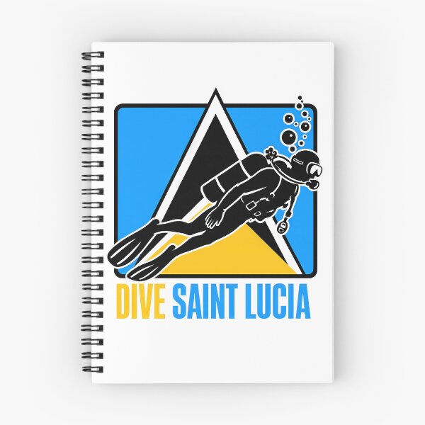 Item preview, Saint Lucia Shark Dive Flag Caribbean Scuba Diver designed and sold by scicilysimonee.