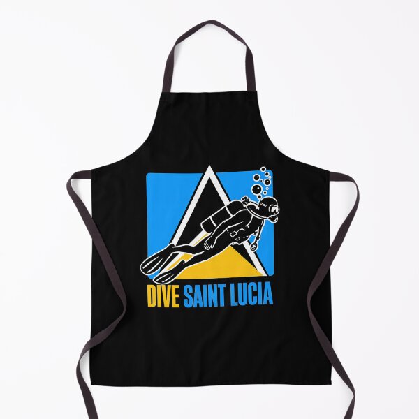 Item preview, Saint Lucia Shark Dive Flag Caribbean Scuba Diver designed and sold by scicilysimonee.