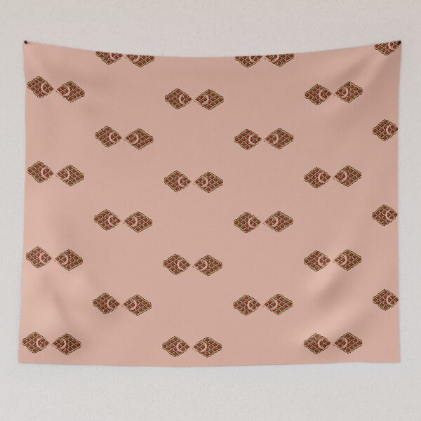 Item preview, Art Deco Geometric Diamond Lattice Pattern Desert Rose designed and sold by Macramellennias.