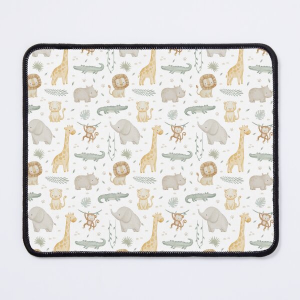 Item preview, Cute Watercolor Safari Animals Seamless Pattern designed and sold by tetiartlineshop.