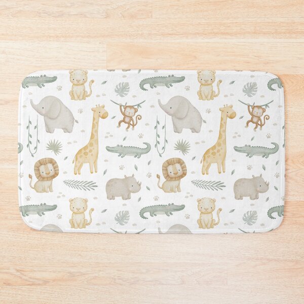 Item preview, Cute Watercolor Safari Animals Seamless Pattern designed and sold by tetiartlineshop.