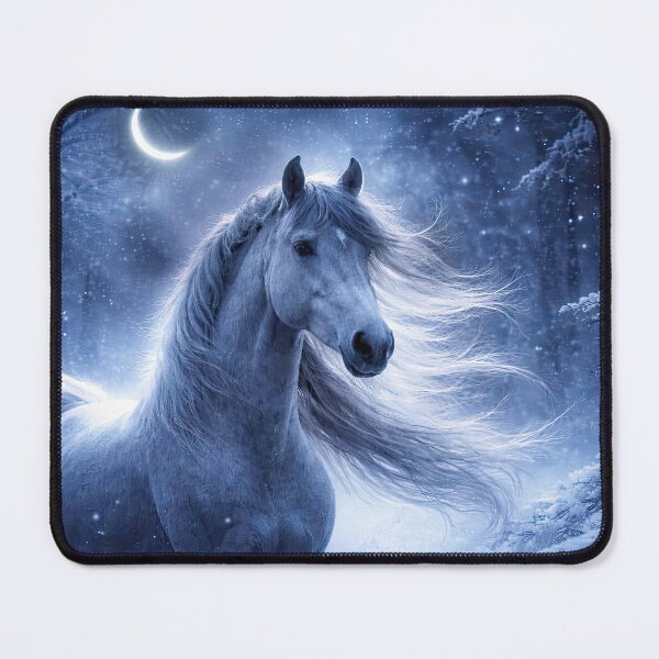 Item preview, Majestic Horse in Snowy Forest Winter Solstice Yule designed and sold by Stephanie Laird.