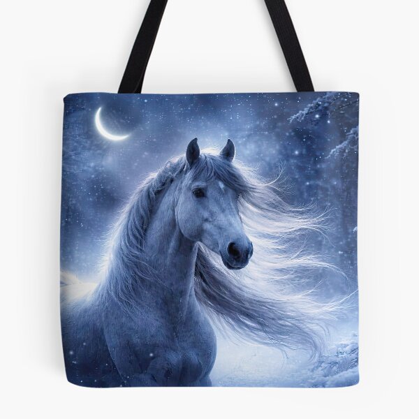 Item preview, Majestic Horse in Snowy Forest Winter Solstice Yule designed and sold by Stephanie Laird.