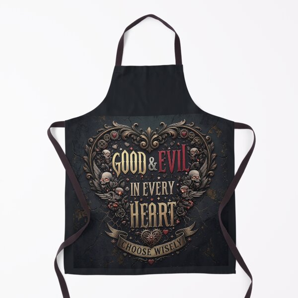 Item preview, Good Evil Heart Skulls Gears designed and sold by Voodoo Store Paranormal Collections.