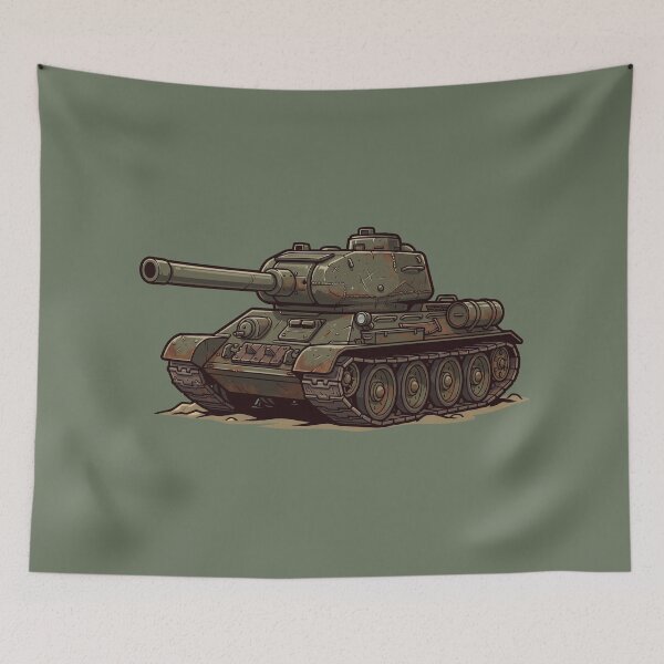 Item preview, T-34 Tank – Cartoon Illustration designed and sold by IDGY_de.