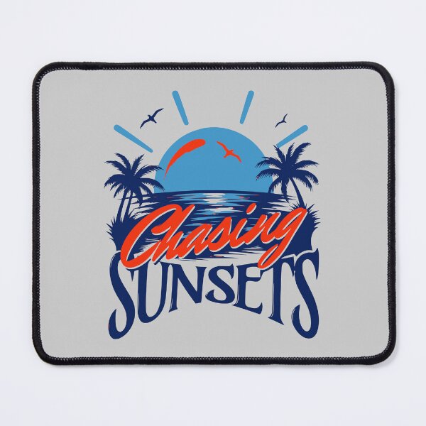 Item preview, Chasing Sunsets Traditional Blue Orange Retro Family Cruise Design designed and sold by illeN-Art-World.