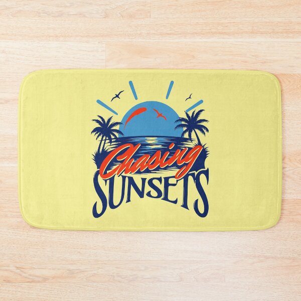 Item preview, Chasing Sunsets Traditional Blue Orange Retro Family Cruise Design designed and sold by illeN-Art-World.