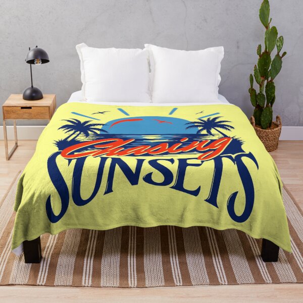 Item preview, Chasing Sunsets Traditional Blue Orange Retro Family Cruise Design designed and sold by illeN-Art-World.