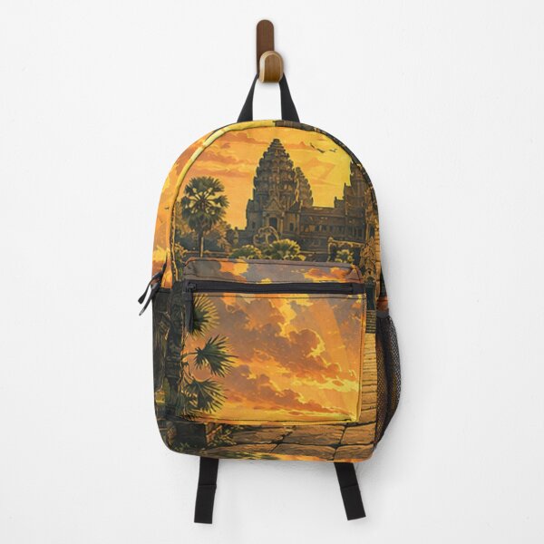 Item preview, Angkor Wat Heritage Travel Poster | Cambodia's Temple Masterpiece | Cambodia Wall Art designed and sold by GnuArt.