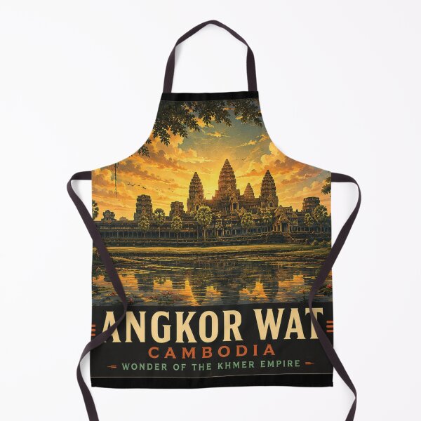 Item preview, Angkor Wat Heritage Travel Poster | Cambodia's Temple Masterpiece | Cambodia Wall Art designed and sold by GnuArt.