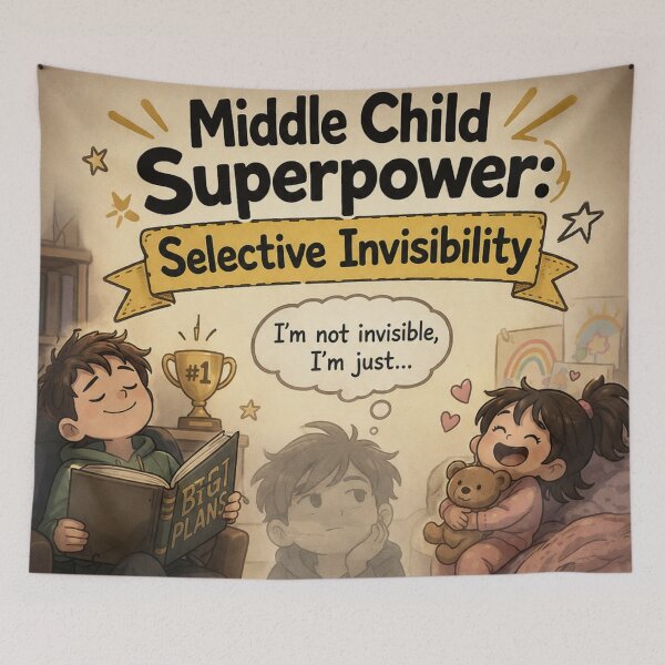 Item preview, Middle Child Superpower Selective Invisibility Funny Gift designed and sold by irfanshikh.