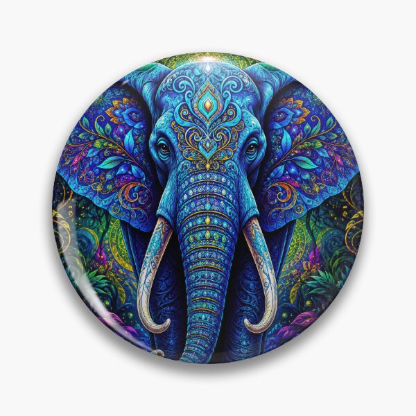 Item preview, Lab Visions 131: Ornate Blue Elephant  designed and sold by The Psychedelic Anarchist.