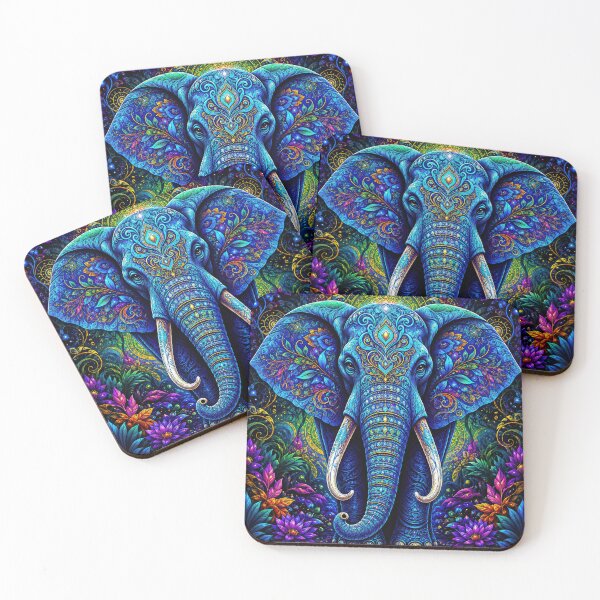 Item preview, Lab Visions 131: Ornate Blue Elephant  designed and sold by The Psychedelic Anarchist.
