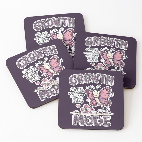 Item preview, Growth Mode - Cute Butterfly Motivational Quote designed and sold by radiogalaxy.