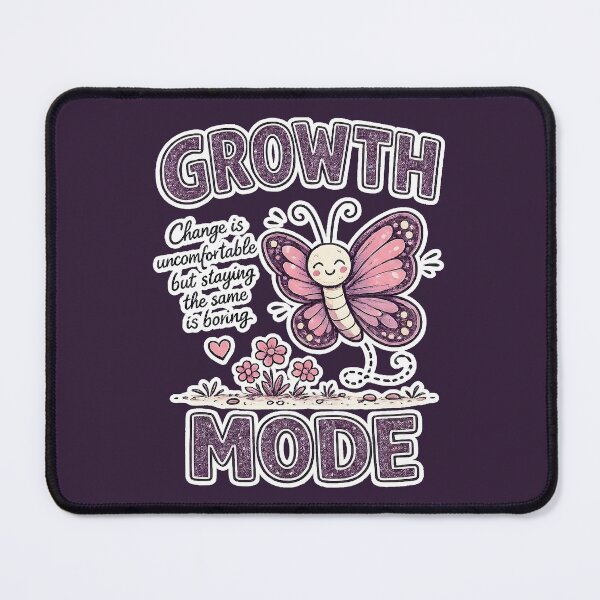 Item preview, Growth Mode - Cute Butterfly Motivational Quote designed and sold by radiogalaxy.