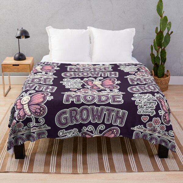 Item preview, Growth Mode - Cute Butterfly Motivational Quote designed and sold by radiogalaxy.