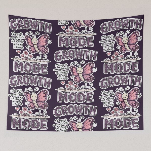 Item preview, Growth Mode - Cute Butterfly Motivational Quote designed and sold by radiogalaxy.