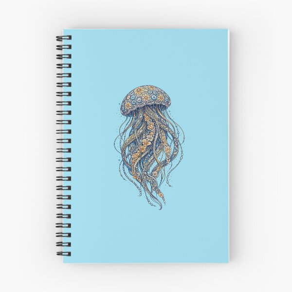 Item preview, Floral Jellyfish Ocean Illustration designed and sold by Zaru Zentangle Studio.