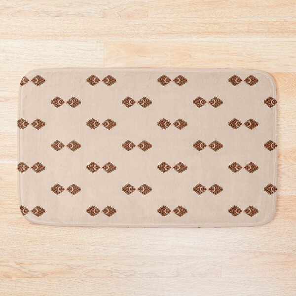 Item preview, Art Deco Geometric Diamond Lattice Pattern Soft Apricot designed and sold by Macramellennias.